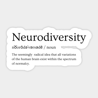 Neurodiversity defined Sticker